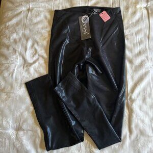 Lysse Black Shine Leggings Large NWT